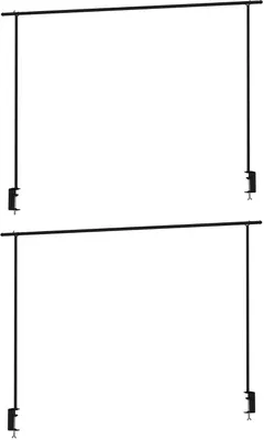 Produktbild von Deko-Tischgestelle - 176 x 250 cm - Schwarz - Metall - ausziehbar - 2er Set