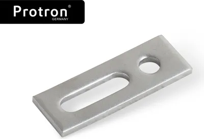 Produktbild von Protron PV Photovoltaik Solarmodul Solarpanel Halterung aus Edelstahl A2 – Adapterplatte 30x80x5mm für Stockschrauben
