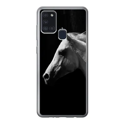 Produktbild von MuchoWow® Handyhülle Schutzhülle Hülle für Samsung Galaxy A21s Pferde - Tiere - Porträt Silikon Softcase Handy Hülle