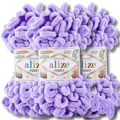 Obrázok produktu pre Alize 3x 100g, nadýchaná priadza, jednotná farba, vhodná na háčkovanie a pletenie (lila - 788)