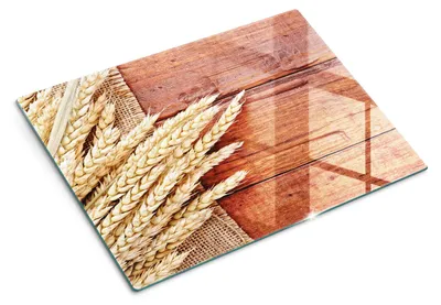 Produktbild von Glas Schneidebrett - 40x30 cm - Küchenbrett - Hartglas - Arbeitsplattenschutz - Servierbrett - Hitzebeständig - Weizenbretter