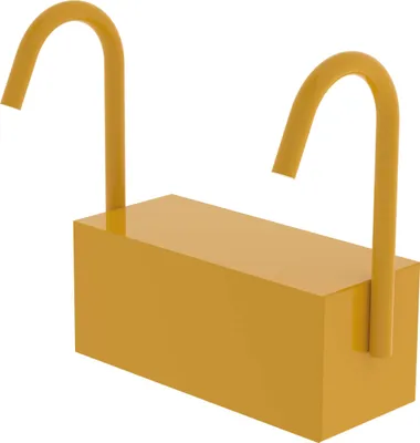 Produktbild von Günzburger Steigtechnik Ballastgewicht 10 kg gelb mit Einhängebügeln RAL 1021 - 027912