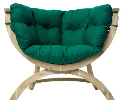 Produktbild von AMAZONAS Loungesessel Siena Uno Verde inkl. Sitzkissen ca. 118,5 x 93,5 x 58 cm für Haus und Garten