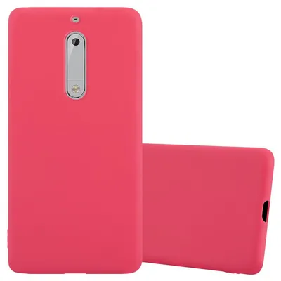 Zdjęcie produktu dla Etui Cadorabo do Nokia 5 2017 w kolorze czerwonym etui na telefon komórkowy silikonowe etui z TPU
