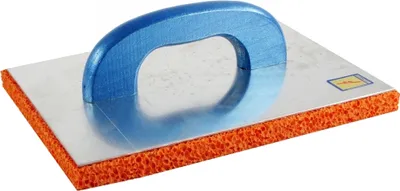 Produktbild von Alu-Reibebrett / Schwammgummibelag 300x220x18 mm, grobporig, orange