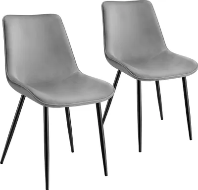 Produktbild von tectake® Set Stuhl Monroe gepolstert, in Samtoptik 48 x 59 x 82,5 cm
