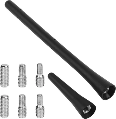 Produktbild von Autoantenne Kurzstabantenne Universal 6,5cm 18cm 6 Verbindungsschrauben Mini FM AM DAB Schwarz