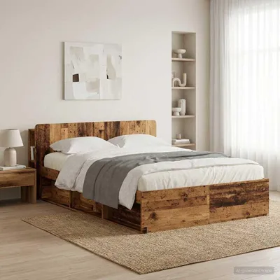 Produktbild von vidaXL Kopfteil Schrank mit Speicher Altholz Holzwerkstoff