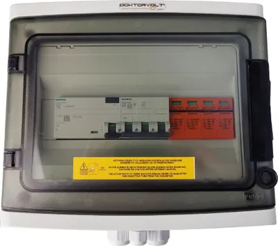 Produktbild von Doktorvolt Solar Anschlusskasten AC SIEMENS 3P B16A 25A 300mA Photovoltaik Überspannungsschutz T2 0744