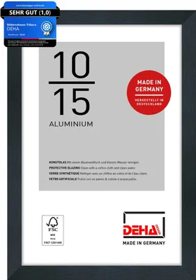Produktbild von DEHA Design Aluminium Portraitrahmen Tribeca, 10x15 cm, Struktur Schwarz Matt