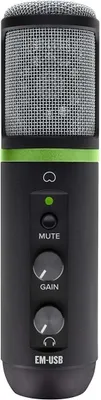Produktbild von Mackie EM-USB, Bühnen-/Auftrittsmikrofon, -32 dB, 30 - 18000 Hz, 130 dB, Kardioide, Verflüssiger