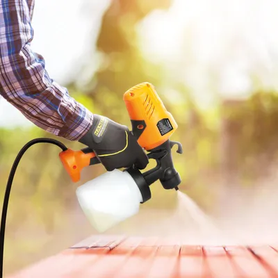 Produktbild von Farbsprühgerät elektrisch 800 ml - Farbsprühpistole 230V mit 3 Sprühmodi - Farbsprühgerät für Wände, Möbel & Holz [11204].