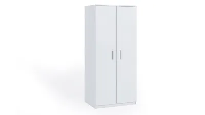 Produktbild von FurMeb24  BONO 90 cm - Drehtrenschrank  2-triger Kleiderschrank OHNE Spiegel  (Weiss/ Weiss)
