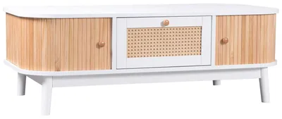 Obrázok produktu pre Konferenčný stolík – Moderný stolík z MDF – S zásuvkami a odkladacími priehradkami – 110 × 55 × 38,5 cm – Nosnosť 50 kg