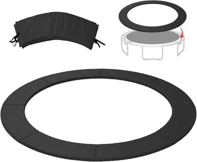 Zdjęcie produktu dla Osłony na trampolinę, średnica 306 cm / 366 cm - 100% odporne na promieniowanie UV - Wytrzymałe pokrowce na sprężyny