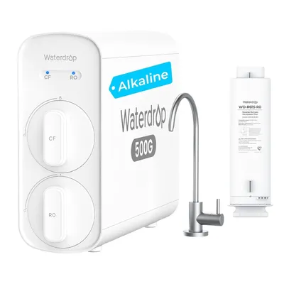 Produktbild von Waterdrop G5P500A Alkalischer Mineral Umkehrosmose-Wasserfilter, 500 GPD, mit einem zusätzlichen WD-G5P500-RO Ersatzfilter