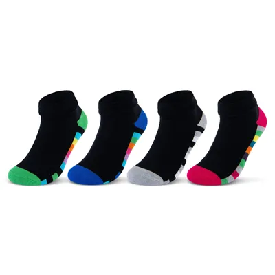Produktbild von 2 I 4 I 6 Paar Damen THERMO Socken Innenfrottee warme Wintersocken Umschlagsocken Bunte Ringel 12792 - 4 Paar 35-38
