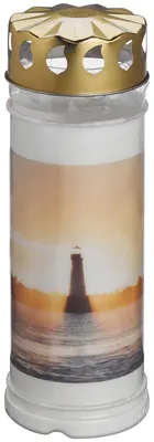 Produktbild von Bolsius Dauerbrenner Nr. 7 Leuchtturm weiß, Höhe 20 cm
