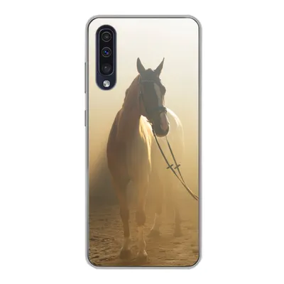 Produktbild von MuchoWow® Handyhülle Schutzhülle Hülle für Samsung Galaxy A30s Pferd - Licht - Sand Silikon Softcase Handy Hülle - Karteninhaber