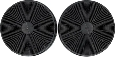 Two black carbon filters for a kitchen hood.