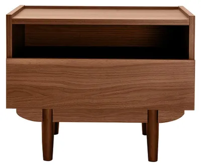 Produktbild von Miliboo - Nachttisch aus dunklem Holz mit Schublade SANAA