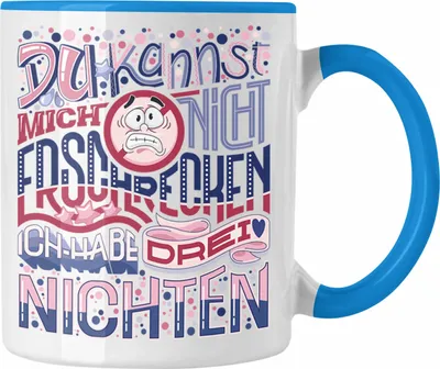 Produktbild von Trendation - Tante Geschenk Tasse 3 Nichten Geschenkidee von Nichten an Tante Lustiger Spruch für Tante (Blau)