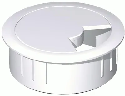 Produktbild von Kabeleinlassbuchse unmontiert D: 80 mm, Silber