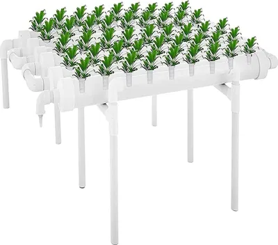 Produktbild von Hydroponic Grow Kit 1 Layer 54 Standorte 6 Rohr PVC Hydroponische Soilless-Kultivierung Gemüsepflanze Wachsen Kit