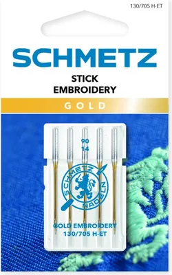 Obrázok produktu pre Ihly vyšívacie 130/705 H-ET VDS 90 GOLD EMBROIDERY