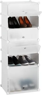 Produktbild von Schuhregal aus Kunststoff mit 6 Fächern