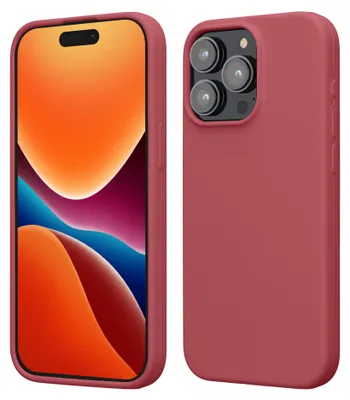 Produktbild von kwmobile Handyhülle für iPhone 15 Pro Max Hülle, für iPhone 15 Pro Max Case - Hülle Silikon - kabelloses Laden - Dark Rose