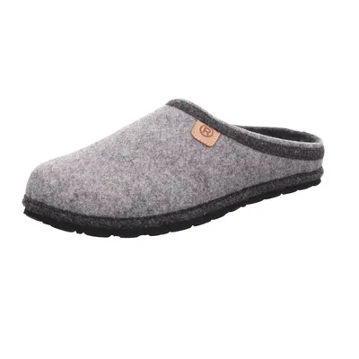 Image de Rohde Herren Pantoffel Fez Hausschuh Wechselfußbett Weite G H.Meran 6910, Taille:45 EU, Couleur:Gris