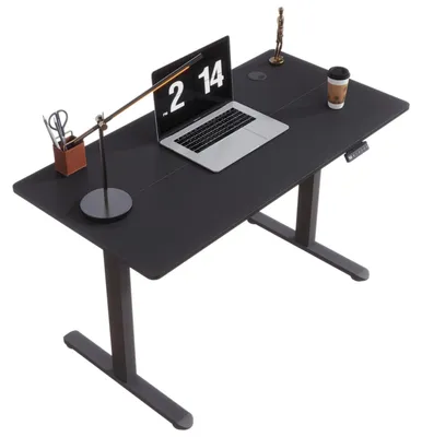 Produktbild von Elektrisch höhenverstellbarer Schreibtisch – 120x60 cm – Tragfähigkeit: 60 kg – Schwarz