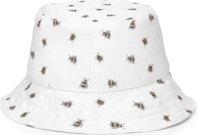 Produktbild von Mr. & Mrs. Panda Anglerhut Hummel flauschig Größe S/M - Weiß - Geschenk, Blume, Fischerhut, Lustige Sprüche, Sonnenhut, Schlapphut, Anglermütze, Bucket Hat, Natur, Biene