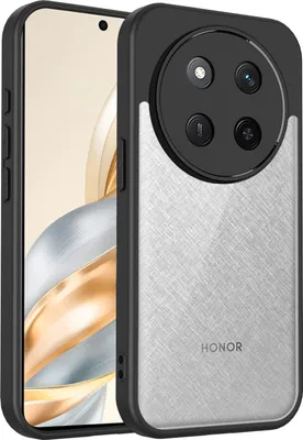 Produktbild von Hülle für Honor X9C/Honor X60 Pro Transparente Rückseite TPU Bumper Stoßfest Handyhülle Schwarz