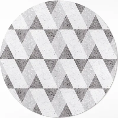 Produktbild von Geometrische Steinfliesen– Vinylteppich – Indoor Teppich – Flur – Pflegeleicht – Runder Teppich – PVC Teppich – Outdoor Teppich – Pflegeleicht – fi 110cm