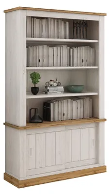 Produktbild von Evandro - Regal, 122x40x203cm Weiß, 3 Böden