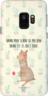 Produktbild von Mr. & Mrs. Panda Samsung Galaxy S9 Handyhülle Alpaka Blume - Kaktus Grün - Geschenk, Lama, Smartphone Hülle, Spruch, Cover, Handy Case, Schutzhülle, Lamas