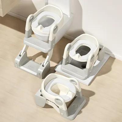 Produktbild von 3 in 1 Toilettensitz Kinder mit Treppe,Klappbarer Toilettentrainer für Kinder mit Baby Töpfchen,Kinder Toilettensitz für Kinder ab 1-6 Jahre
