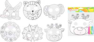 Produktbild von Kreativset 22,5x20,5 cm Maske + 4Stück Marker + Schnur