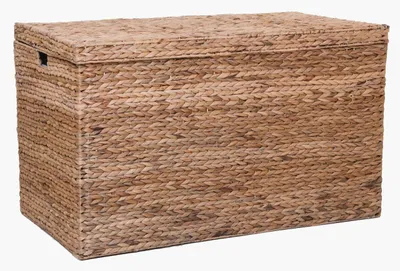 Produktbild von VIVANNO Wäschetruhe Wasserhyazinthe BIG Rechteckig, Natur geflochten - 100x55x60 cm