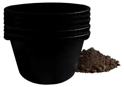 Produktbild von 5X Mörtelkübel 40l aus Kunststoff, stabile Maurerkübel, Baueimer für Baustelle und Garten