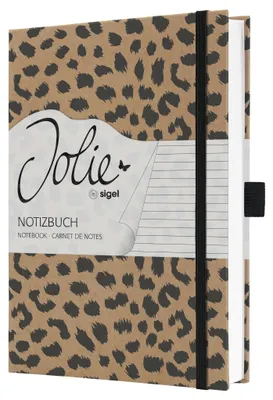 Produktbild von SIGEL JN851 Notizbuch Jolie - Pure Cheetah - liniert - ca. A5 - braun, schwarz - Hardcover - 192 S. -