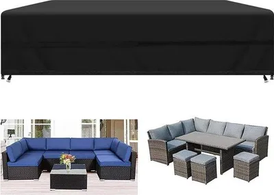 Produktbild von Famanu Gartenmöbelhülle 242 x 162 x 100 cm - Wasserdicht - Schwarz