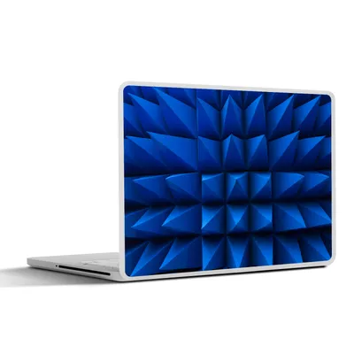 Produktbild von MuchoWow® Laptop Aufkleber Sticker Cover 3D - Hintergrund - Formen - Blau 31x22.5 cm - Laptop-Deko