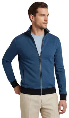 Produktbild von Baileys-Strickjacke aus Baumwolle, dunkelblau