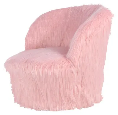 Immagine prodotto di Poltroncina per bambini Nanny in ecopelliccia rosa pastello