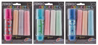 Obrázok produktu pre Jumbo kriedy na chodník + držiak 3 ks