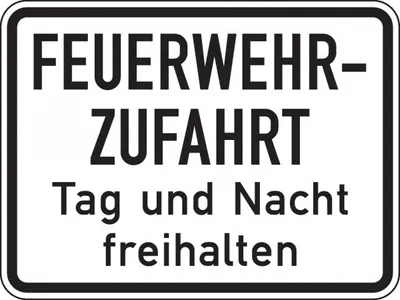 Produktbild von Schild I Hinweisschild Feuerwehrzufahrt Tag/Nacht freihalten, Aluminium RA0, ...