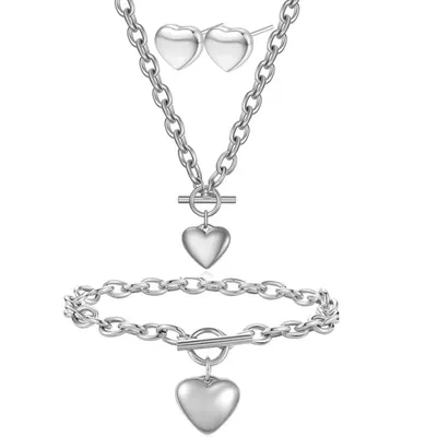 Immagine prodotto di Set Simple Heart - Elegante Gioielli Argento KP34205